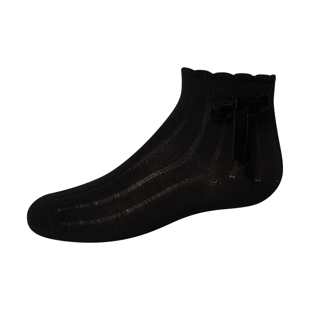 anklet modal classic velvet bow