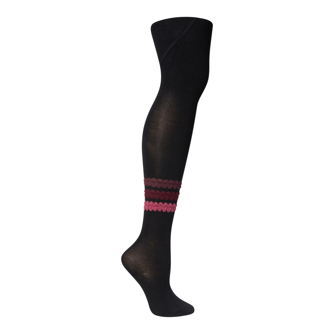 tights cotton multi color bubble stripe