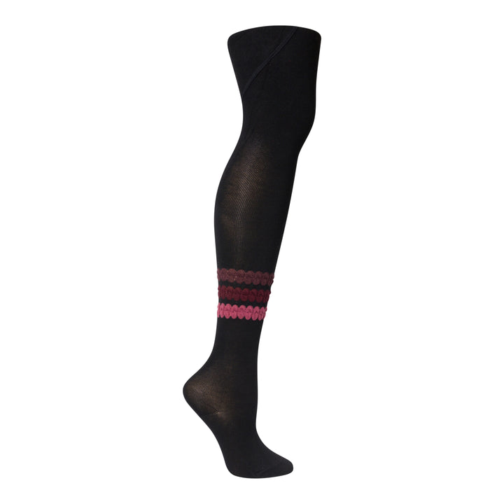 tights cotton multi color bubble stripe