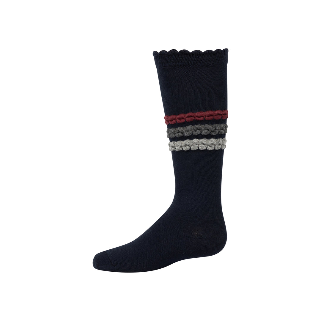 knee multi color bubble stripe