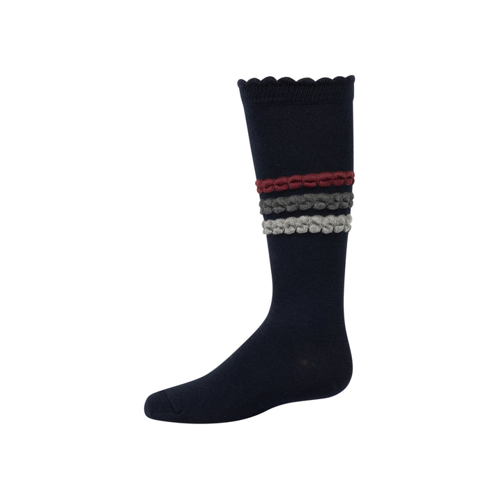 knee multi color bubble stripe