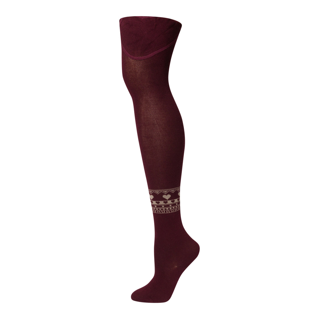 tights cotton vintage heart trim