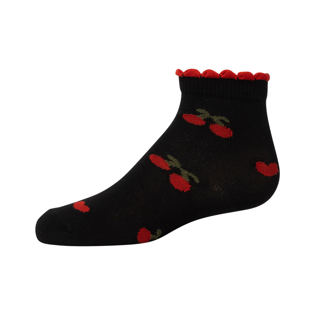 anklet cherry heart print