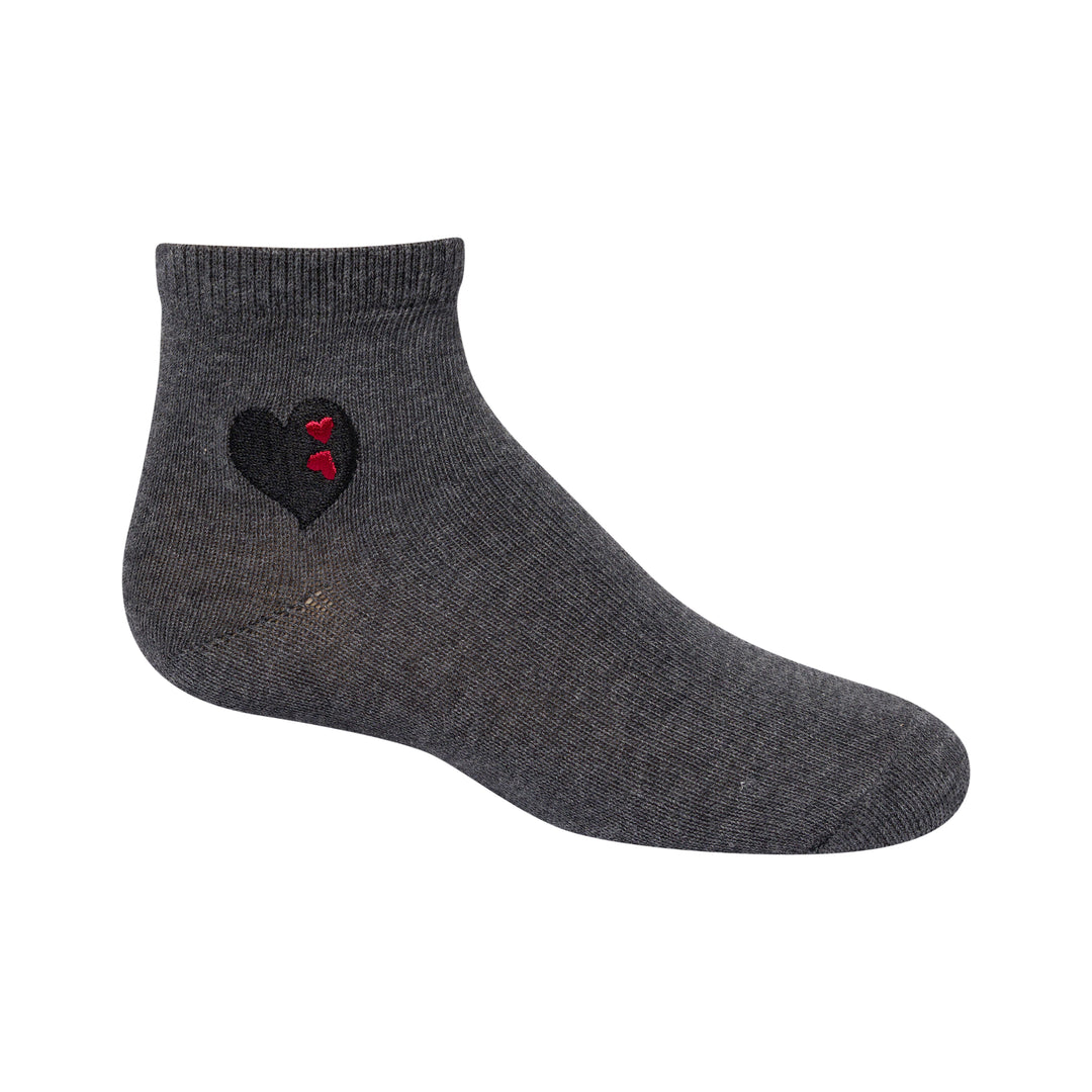 anklet embroidered double heart