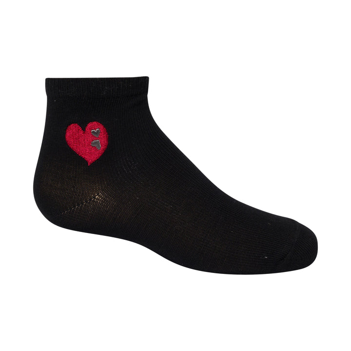 anklet embroidered double heart