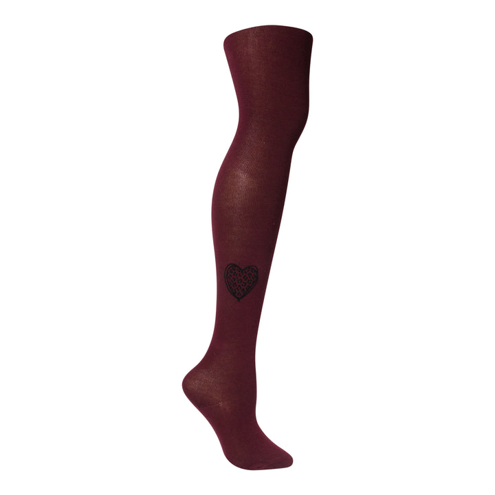 tights cotton velvet leopard heart