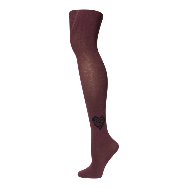 tights cotton velvet leopard heart