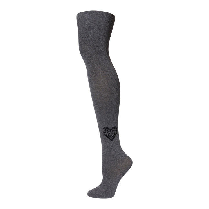 tights cotton velvet leopard heart
