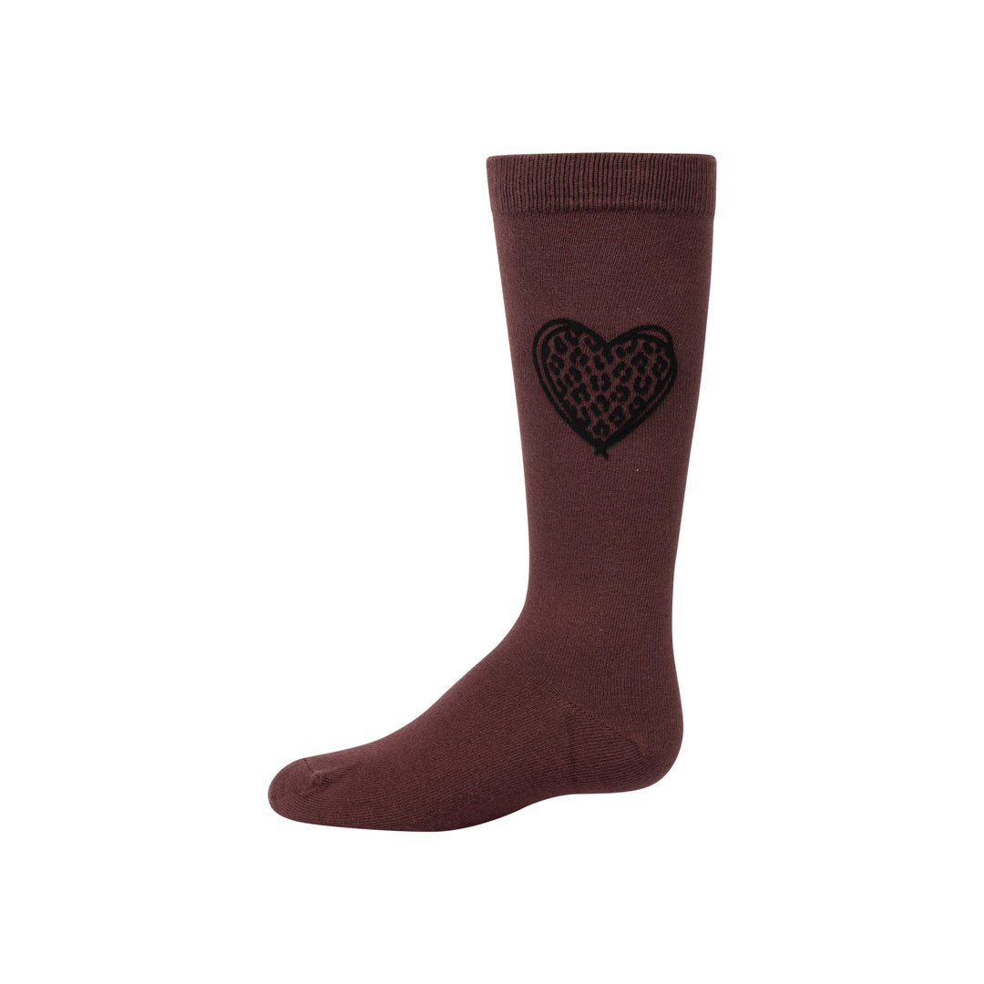 knee velvet leopard heart