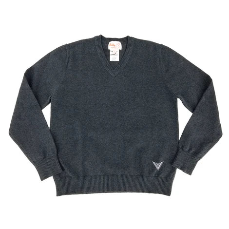 top l/s pullover v neck satmar emblem