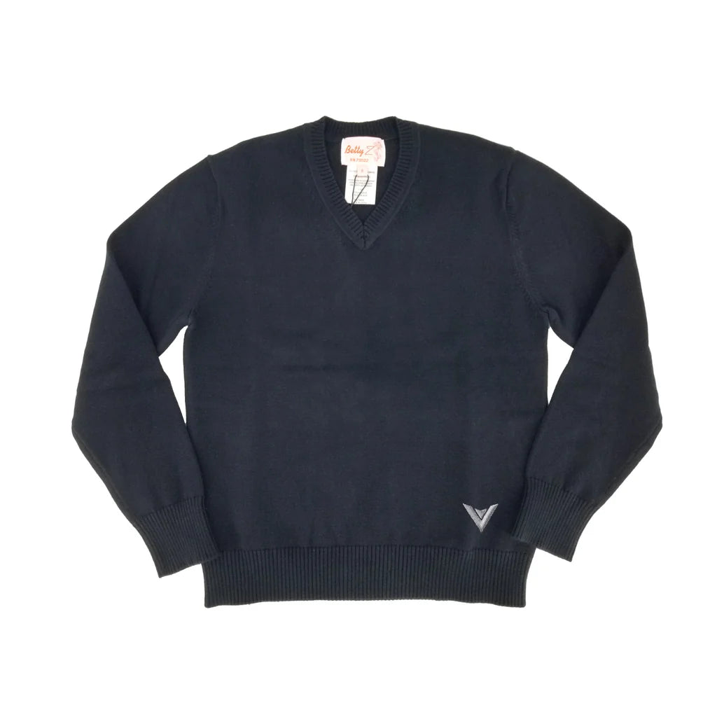 top l/s pullover v neck satmar emblem