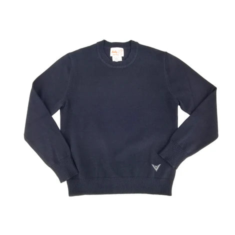 top l/s sweater crew neck cotton satmar emblem