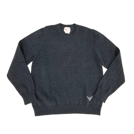 top l/s sweater crew neck cotton satmar emblem