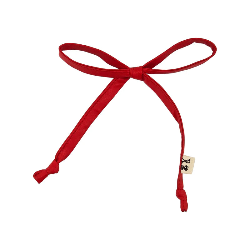 clip leather thin bow