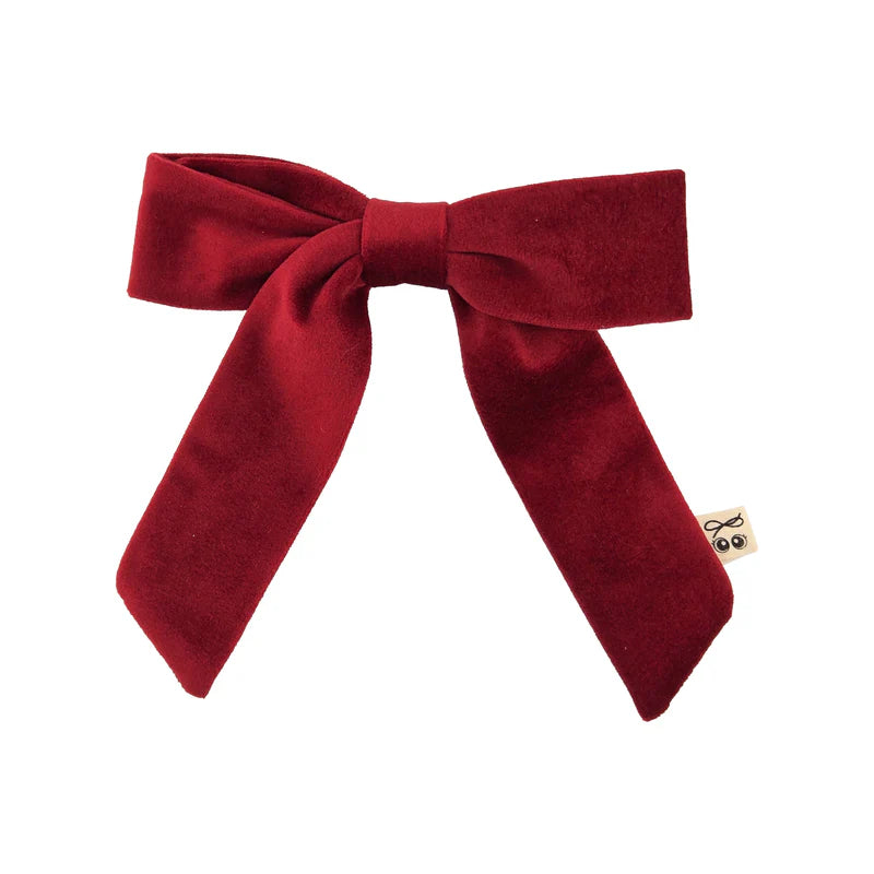 clip velvet bow