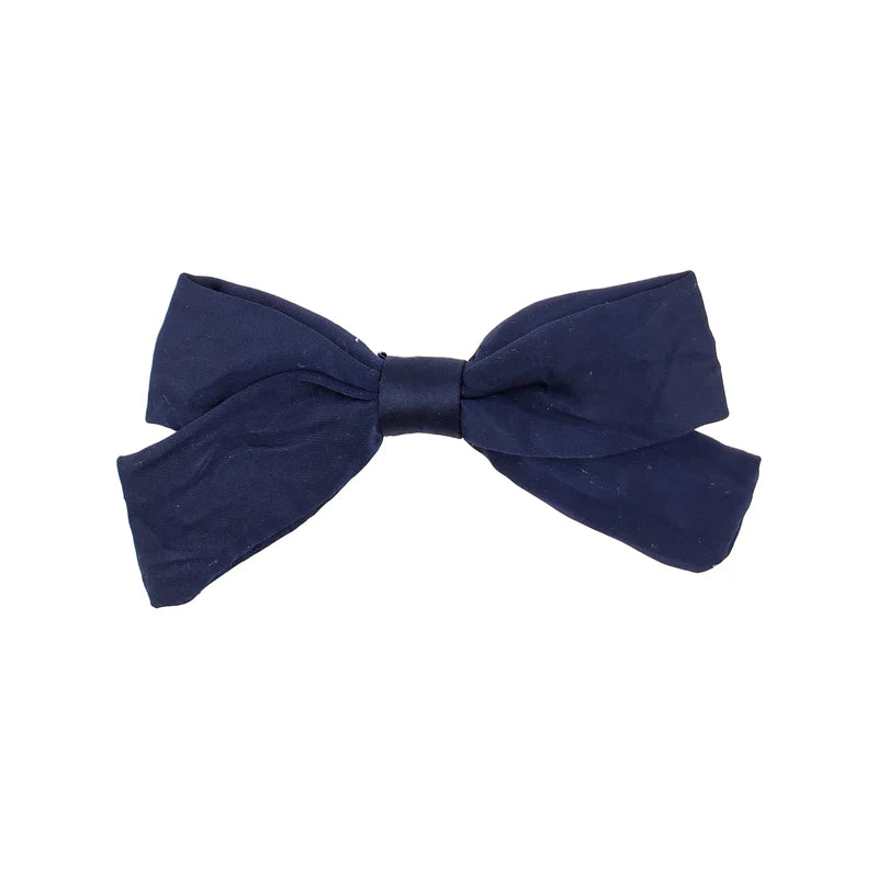 clip crushed satin bow