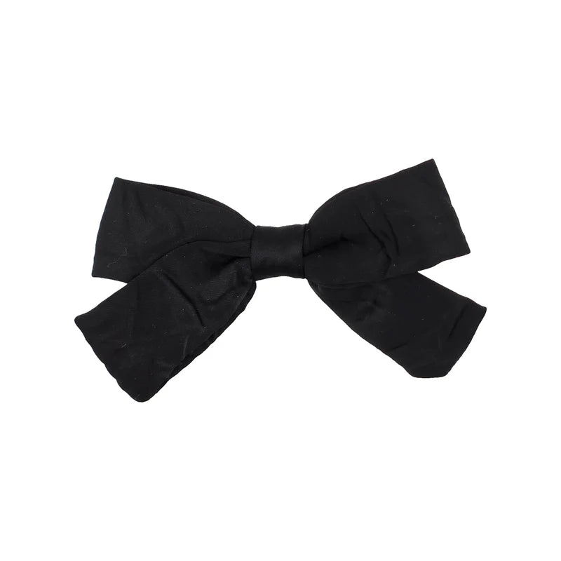 clip crushed satin bow