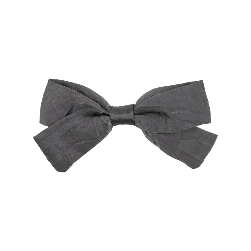 clip crushed satin bow