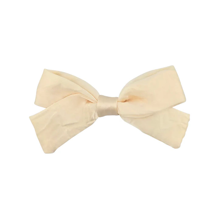 clip crushed satin bow