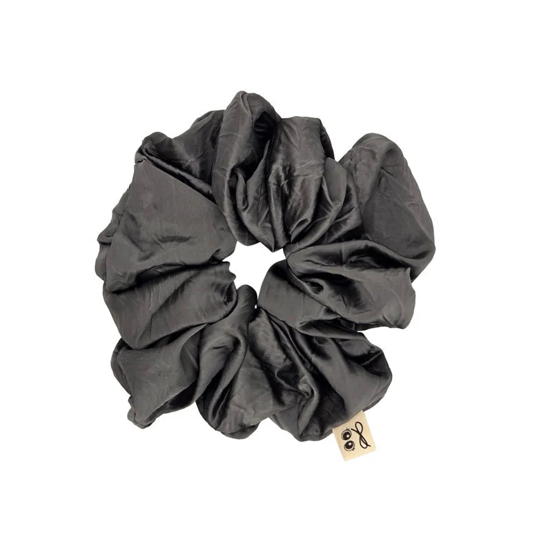 pony scrunchie crushed satin oversized