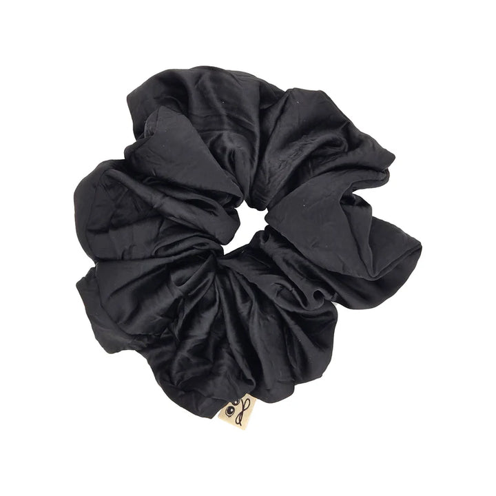 pony scrunchie crushed satin oversized