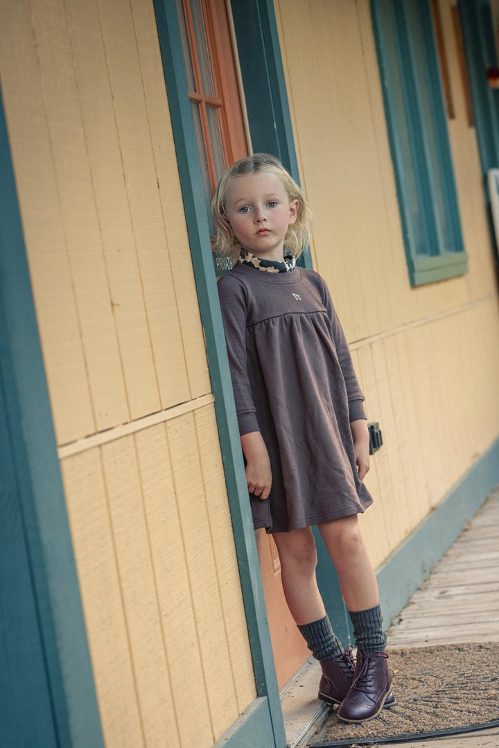 dress printed mockneck