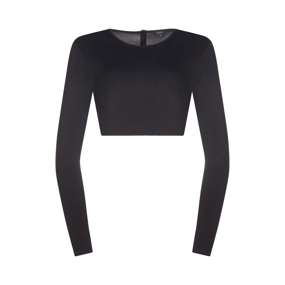shell long sleeve crop organic cotton