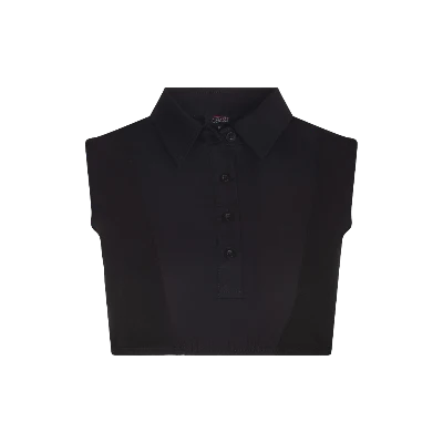 dickey cropped pointy collar