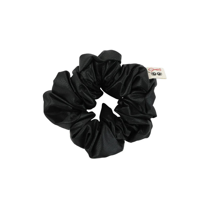 pony scrunchie leather