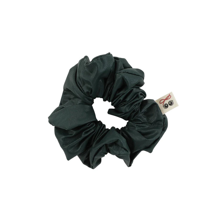 pony scrunchie leather