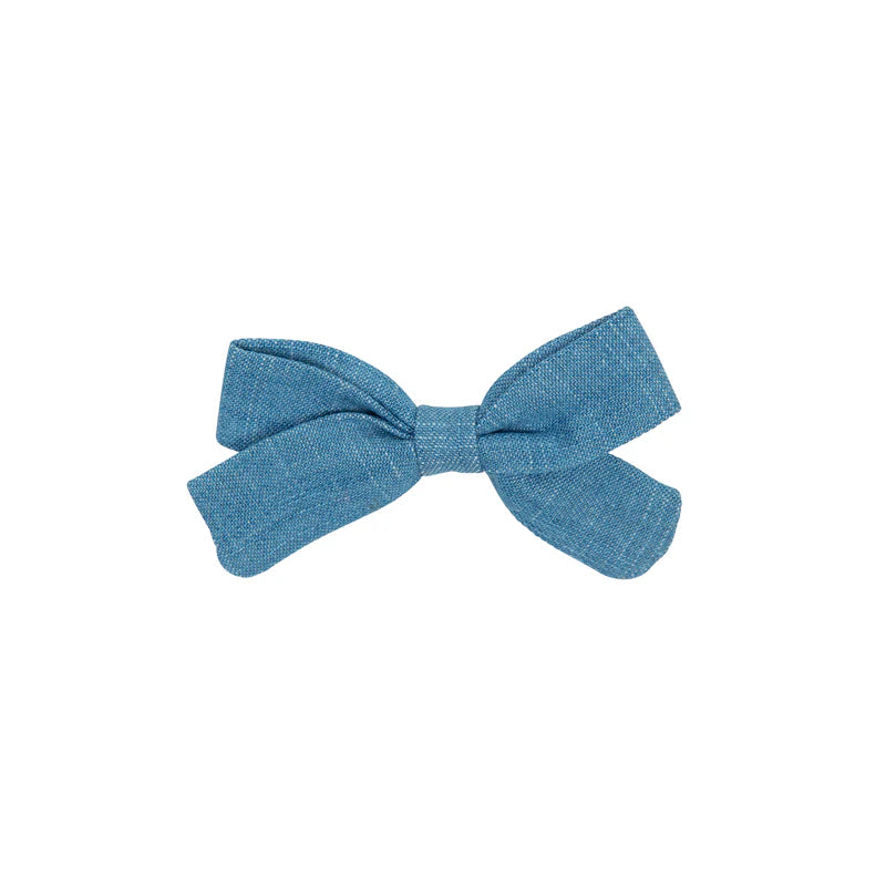 clip denim bow
