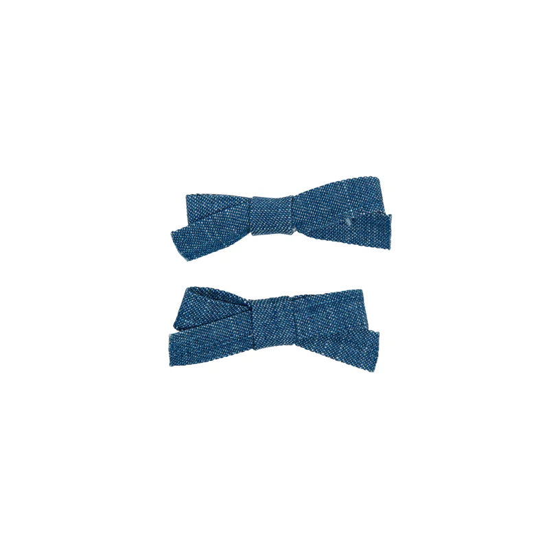 clip denim bow set