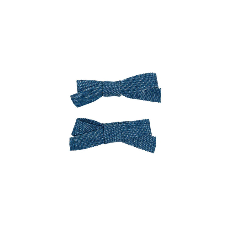 clip denim bow set