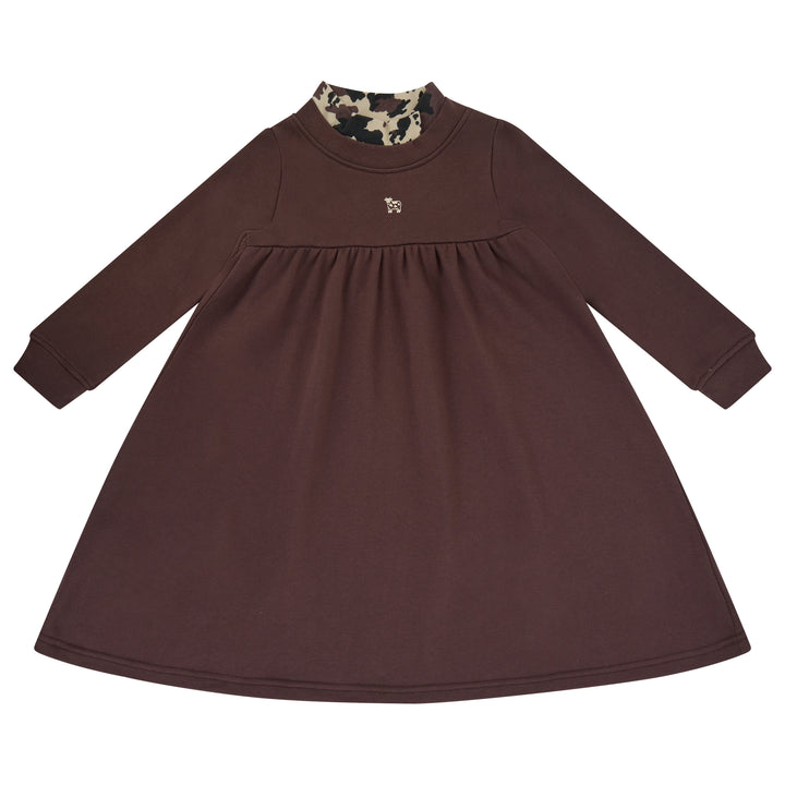 dress printed mockneck