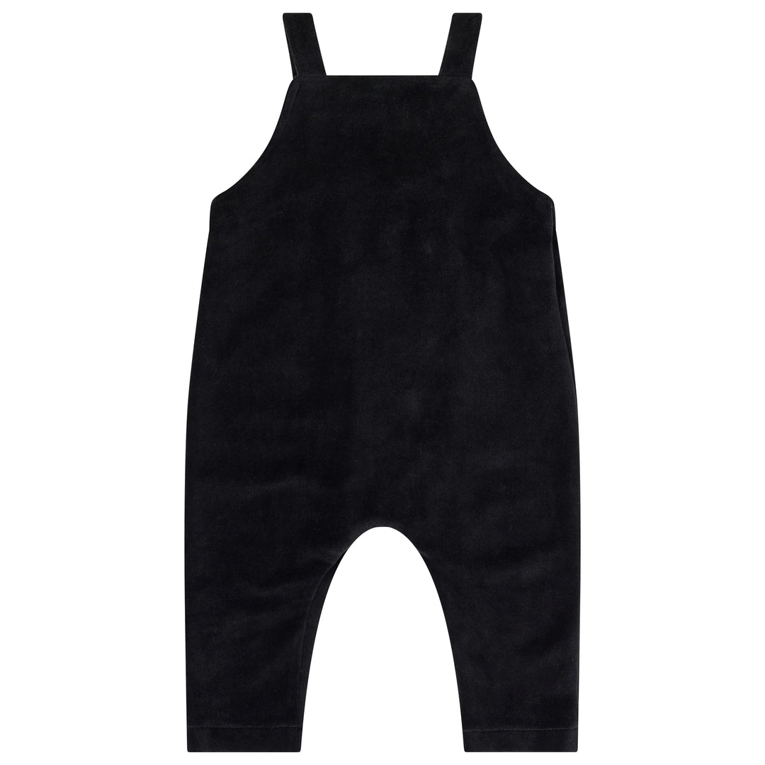 one piece velour pinafore overalls