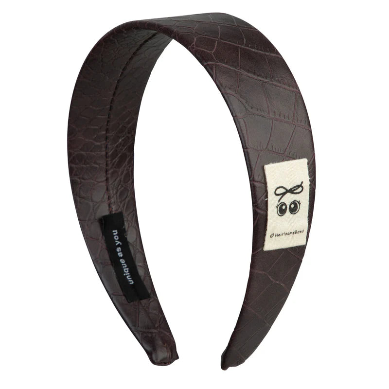 headband leather wide