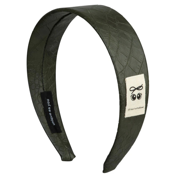 headband leather wide