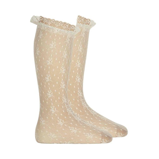 knee floral designed lace