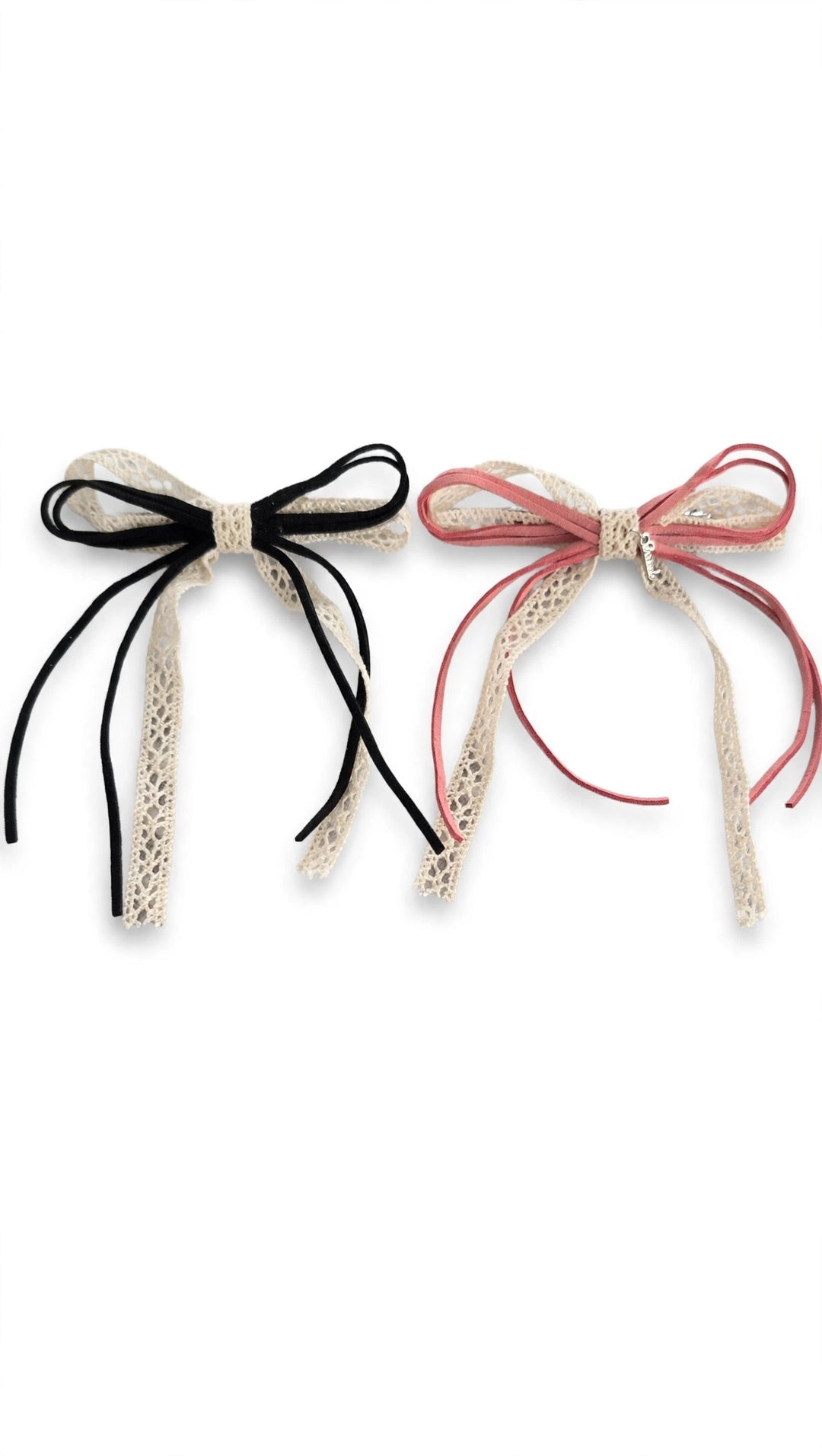 clip suede with lace