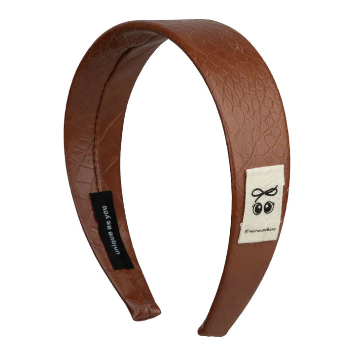 headband leather wide