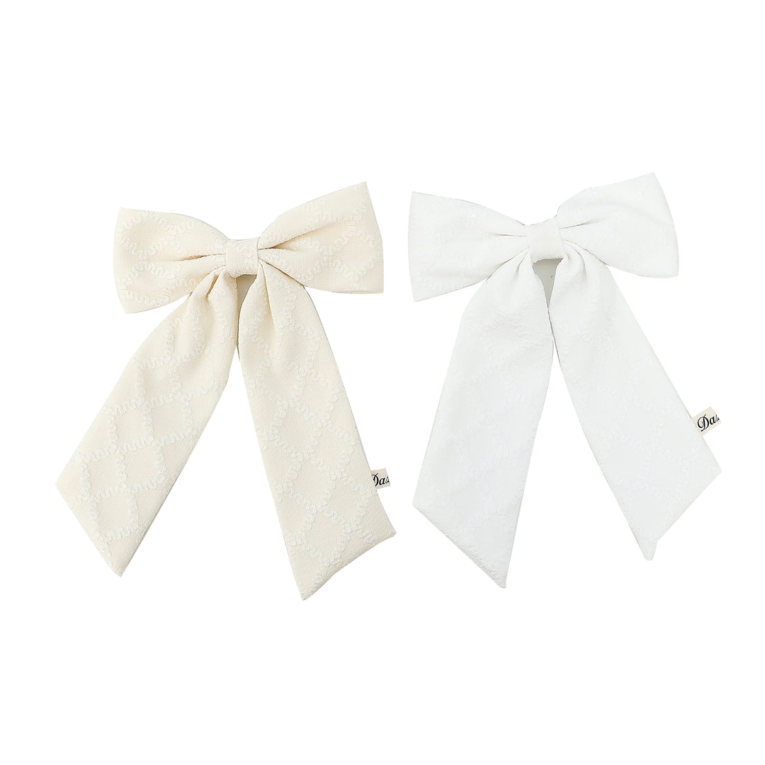 clip textured elegant bow