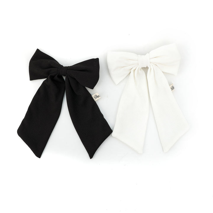 clip ribbed spandex cotton bow