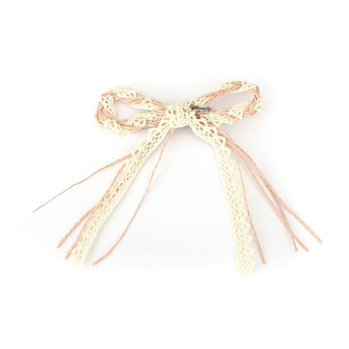clip lace with ribbon