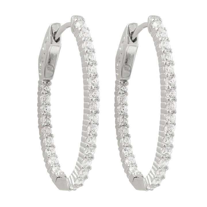 earring oval cz hoop