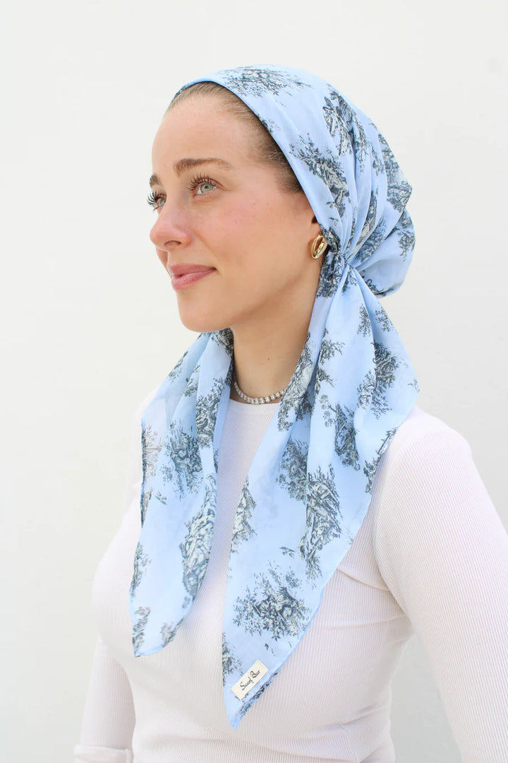headscarf short pretied pattern