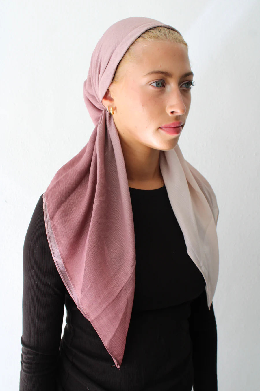 headscarf pretied shimmer ombre