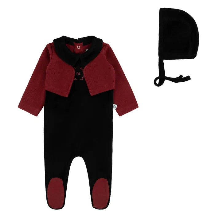 footie embroidered duo with bonnet