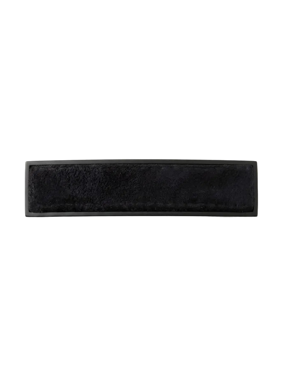 clip barrette suede bar