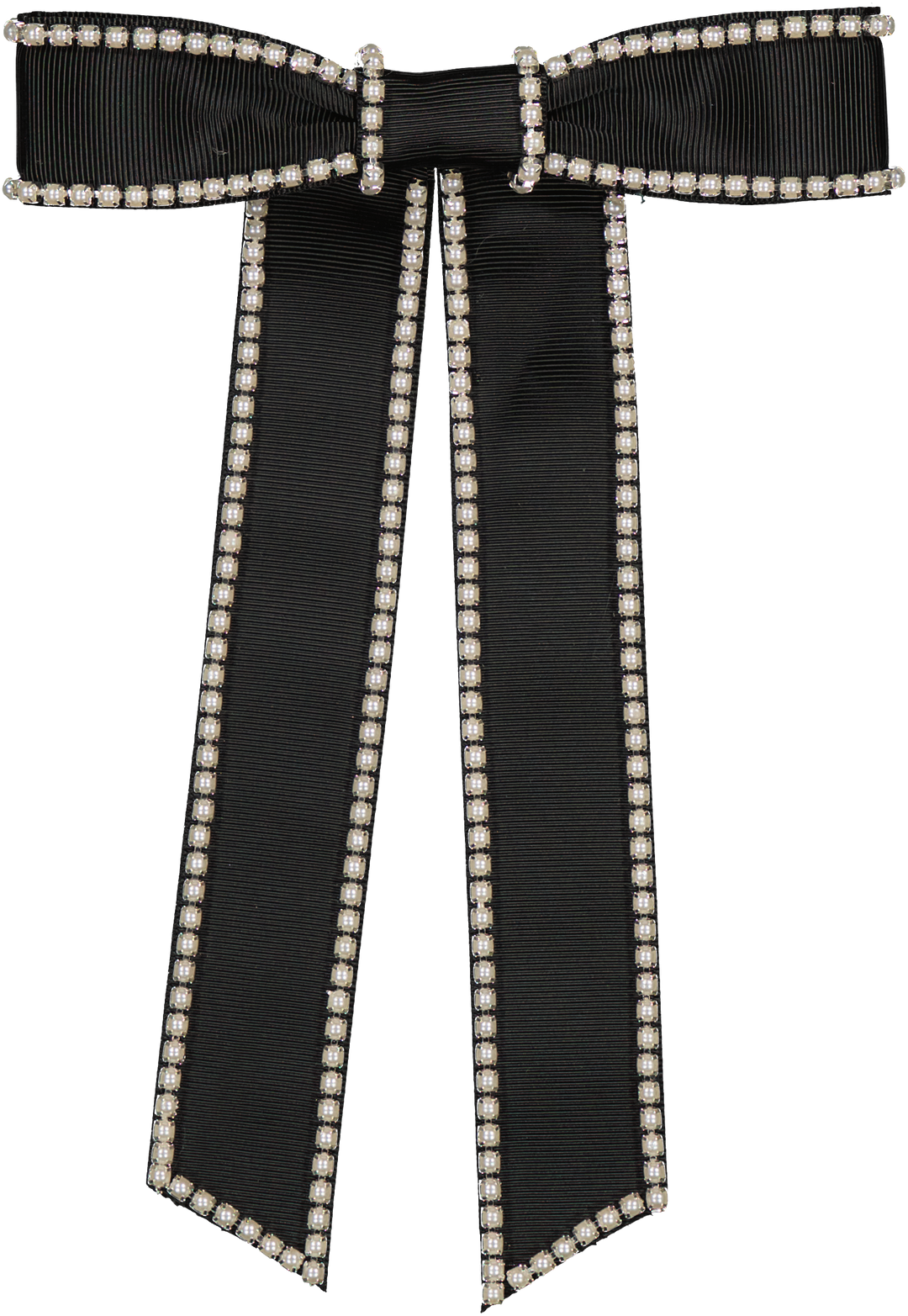 clip rhinestone trim bow