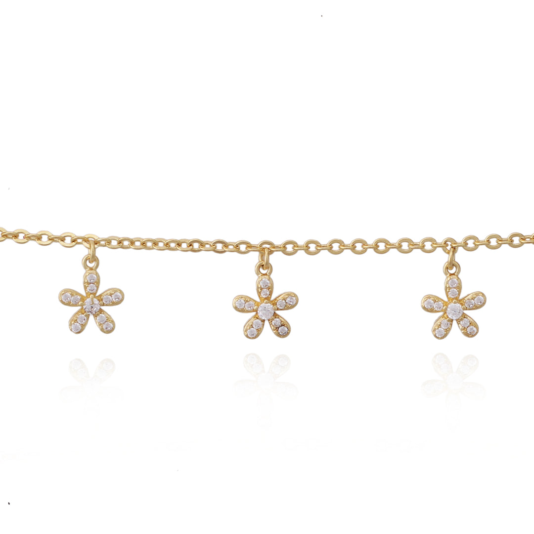 bracelet cz flowers